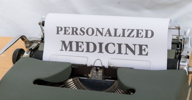 Bioinformatics - A typewriter with personalized medicine written on it