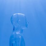 AI - Clear Mannequin on Blue Background