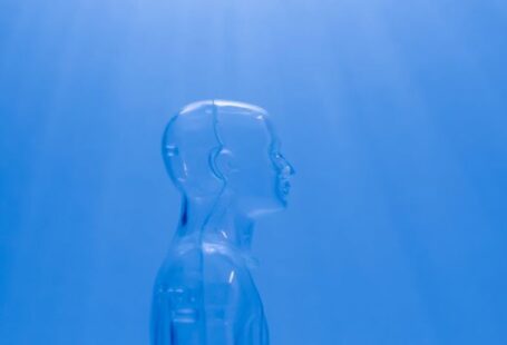 AI - Clear Mannequin on Blue Background