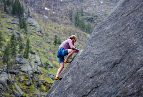 Risks - Man Climbing on Rock Mountain